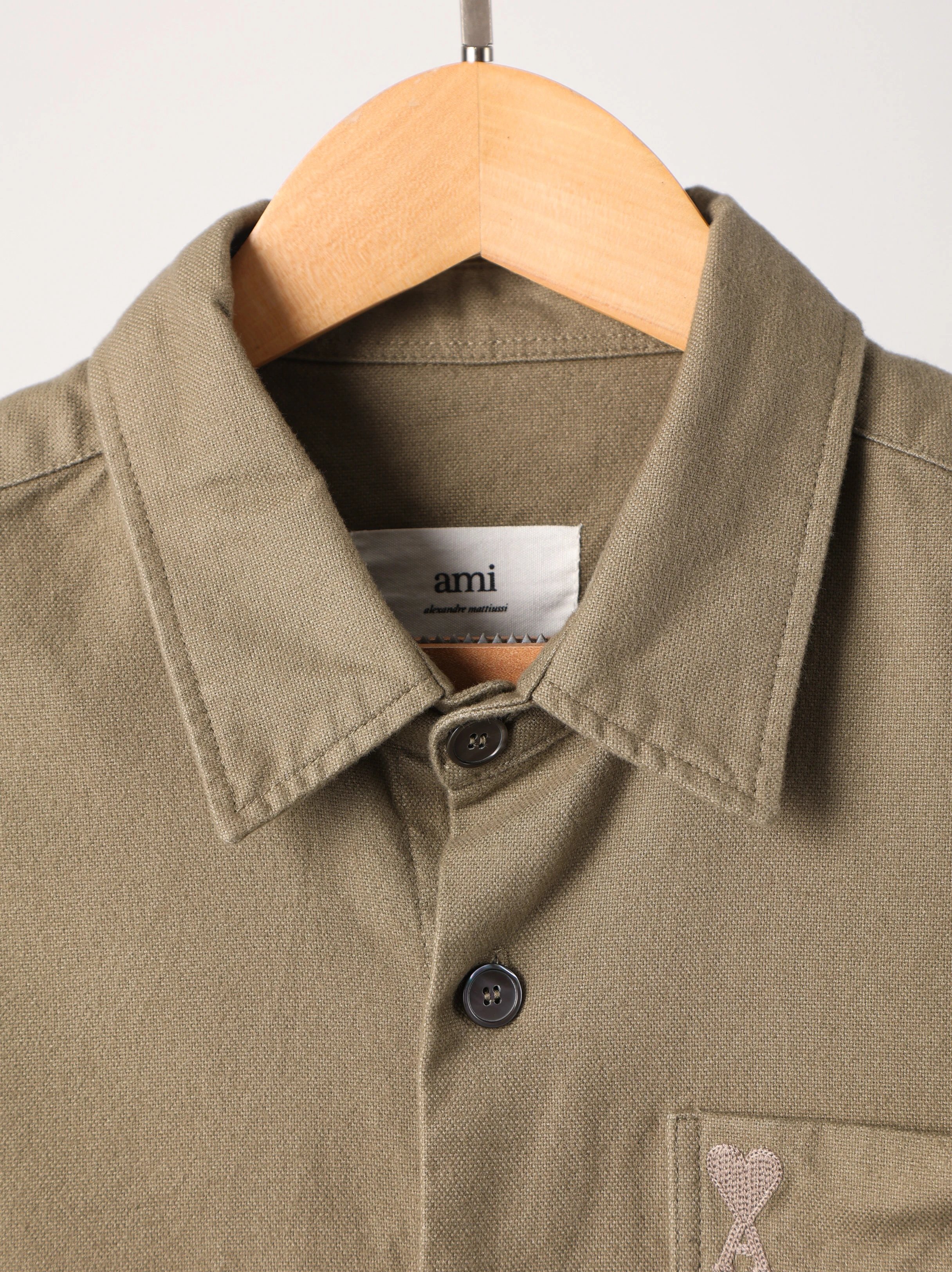 Item ID 8212 AmiParis-2023ss Classic - workwear pocket shirt - heavyweight fabric