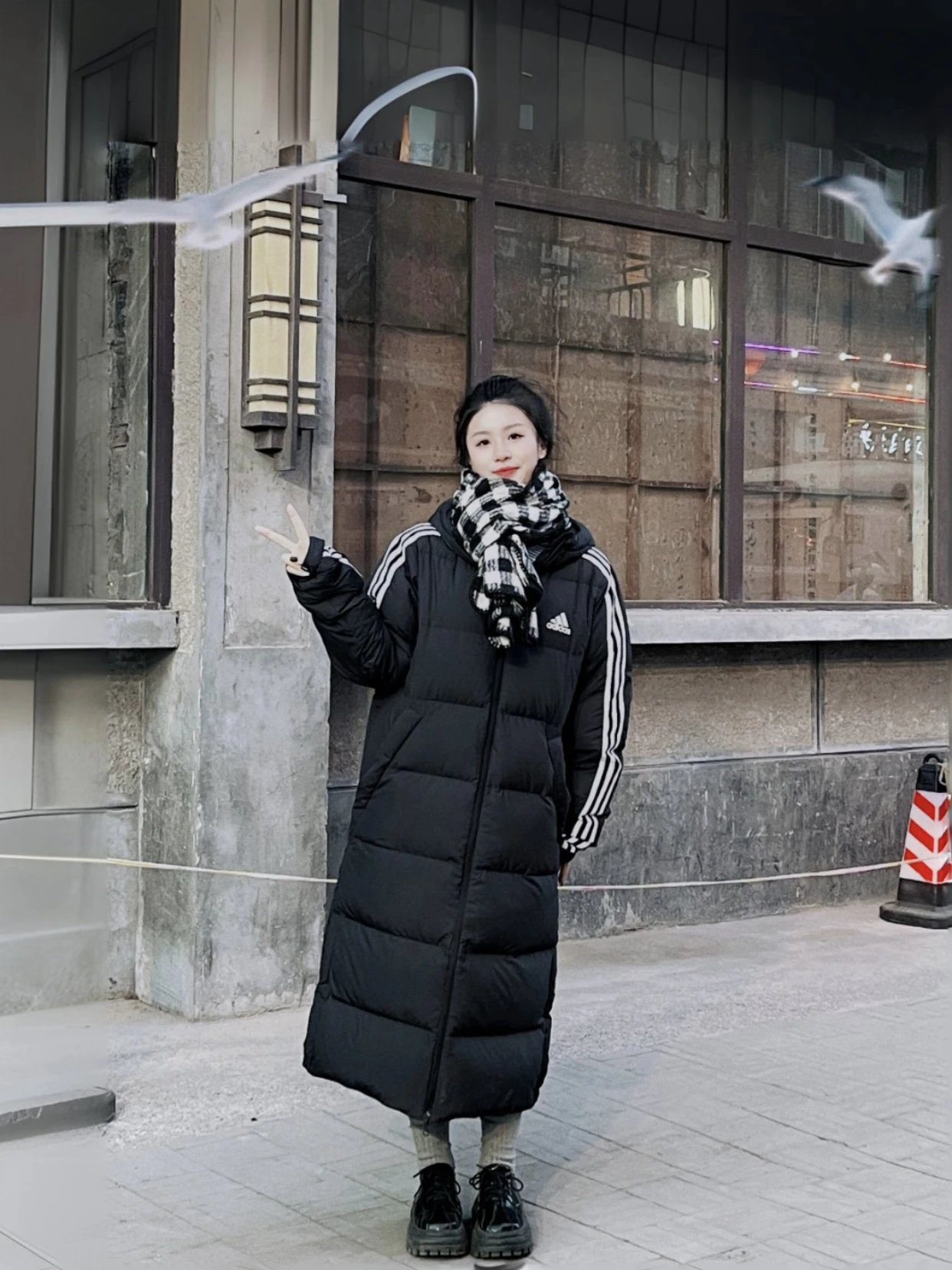 Item ID 8100 Adid@s- Adi -2022ss-3st-Long-coat down jacket -70 Down content - White