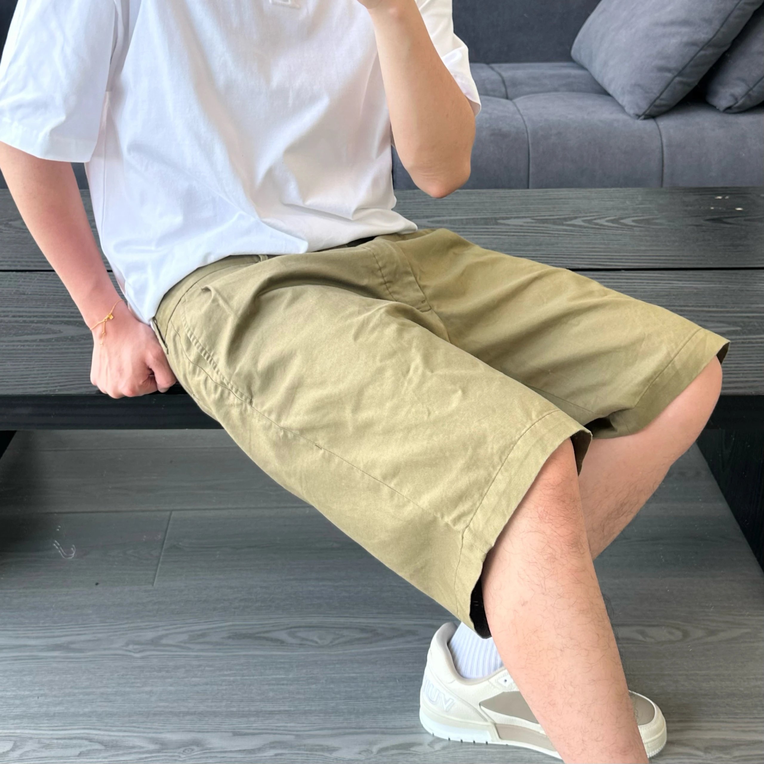 Item ID 8245 Zegna Zegna 2022ss - Medium waist fine spun linen shorts - Old money s