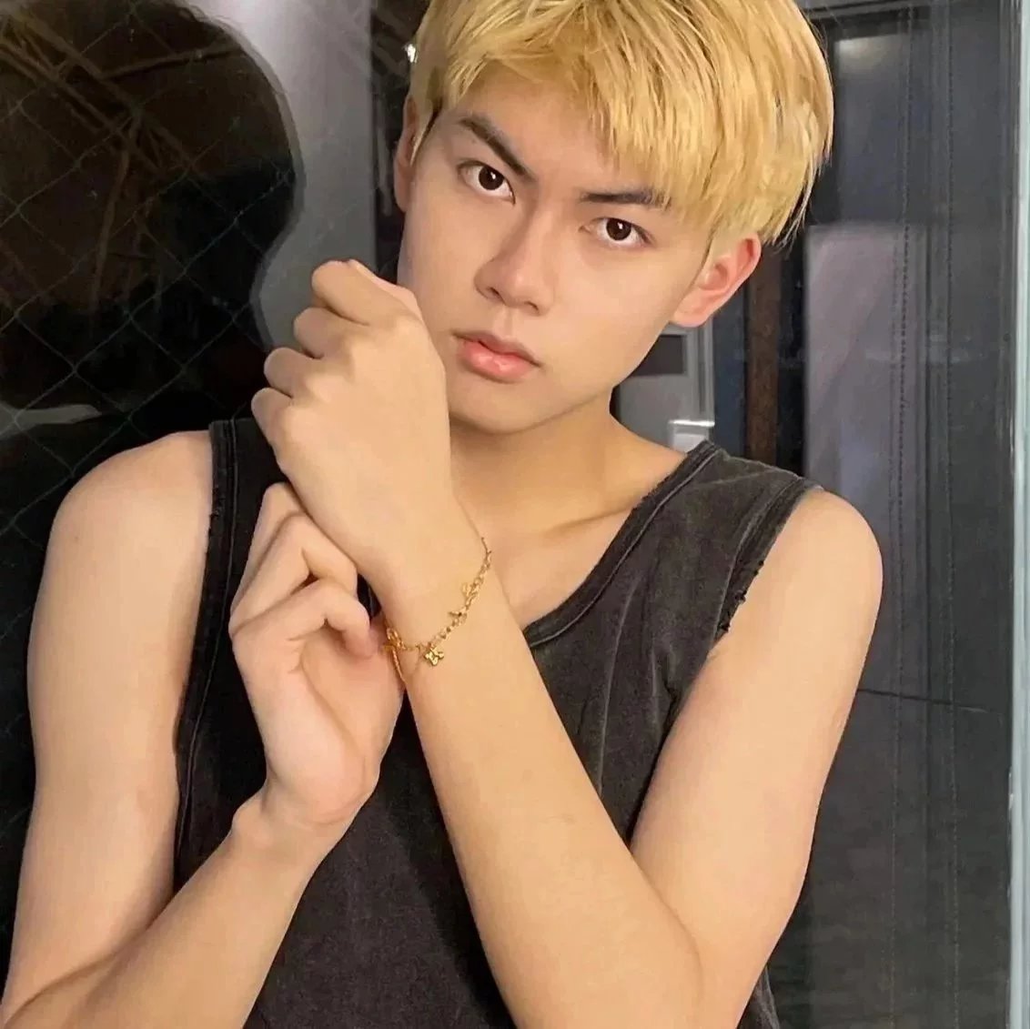 Item ID 8368 Advanced customization - floral bracelet - gold plated bracelet - Adju