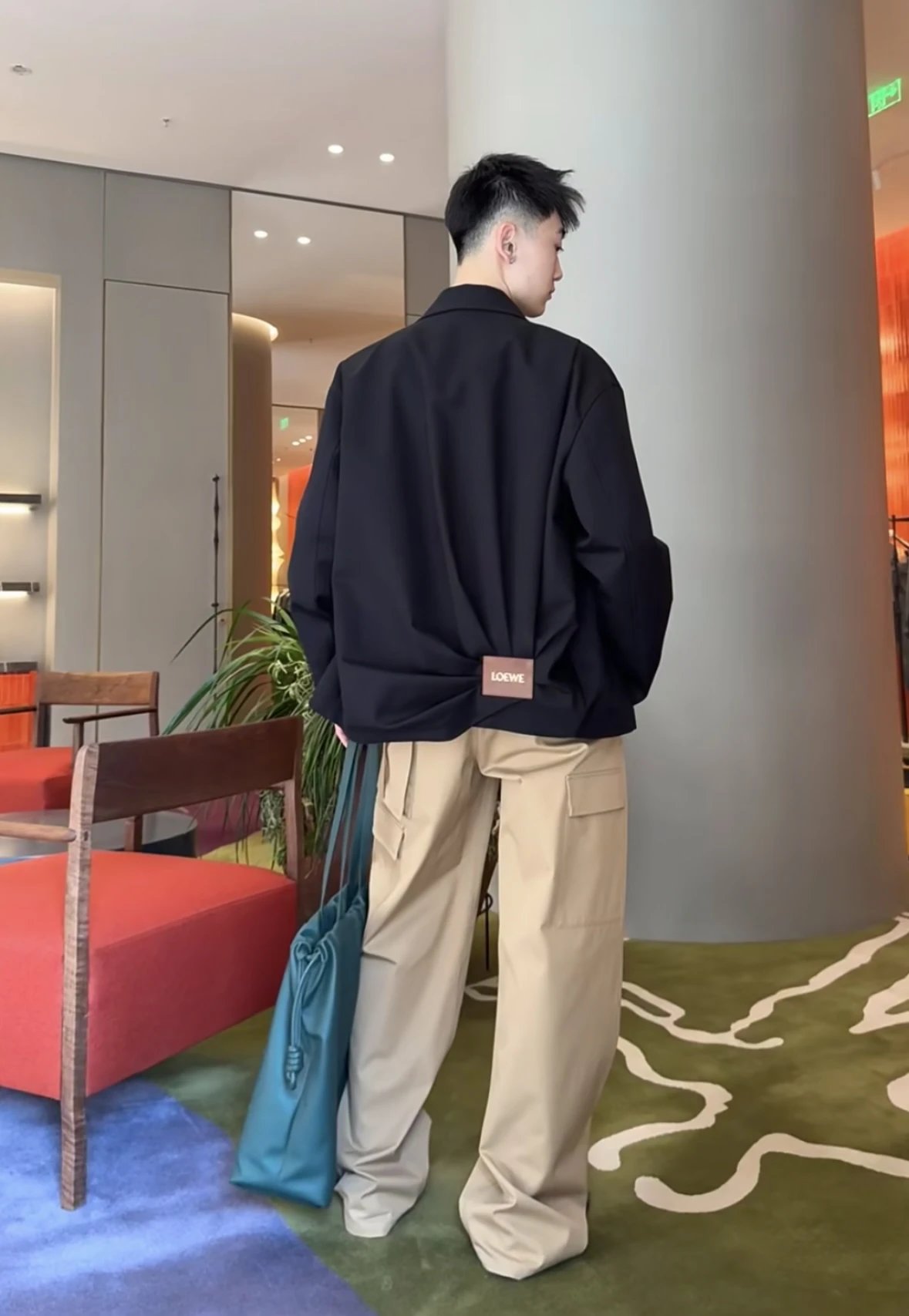 Item ID 8033 L0EWE-SS26-“ Imported leather ”“ Combed cotton twill ” Solid color