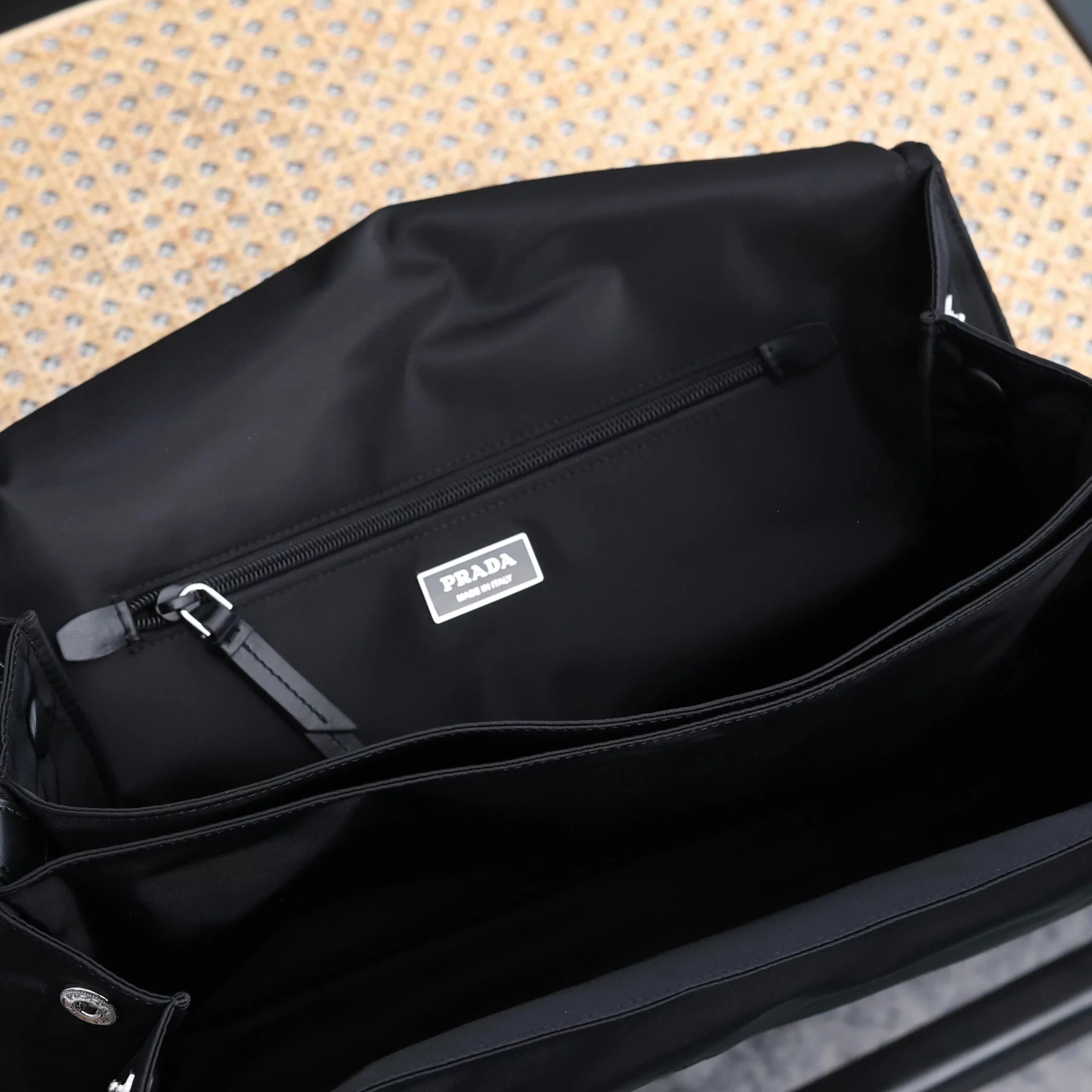 Item ID 8505 Prad invite collaboration - Retro flip bag, nylon bag, large briefcase