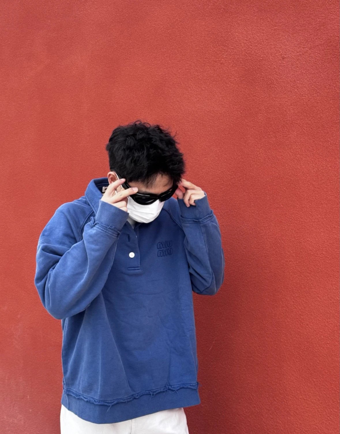 Item ID 8086 M1UM1U Miu Miu SS24“ Heavy industrial washing ” solid color letters Lo