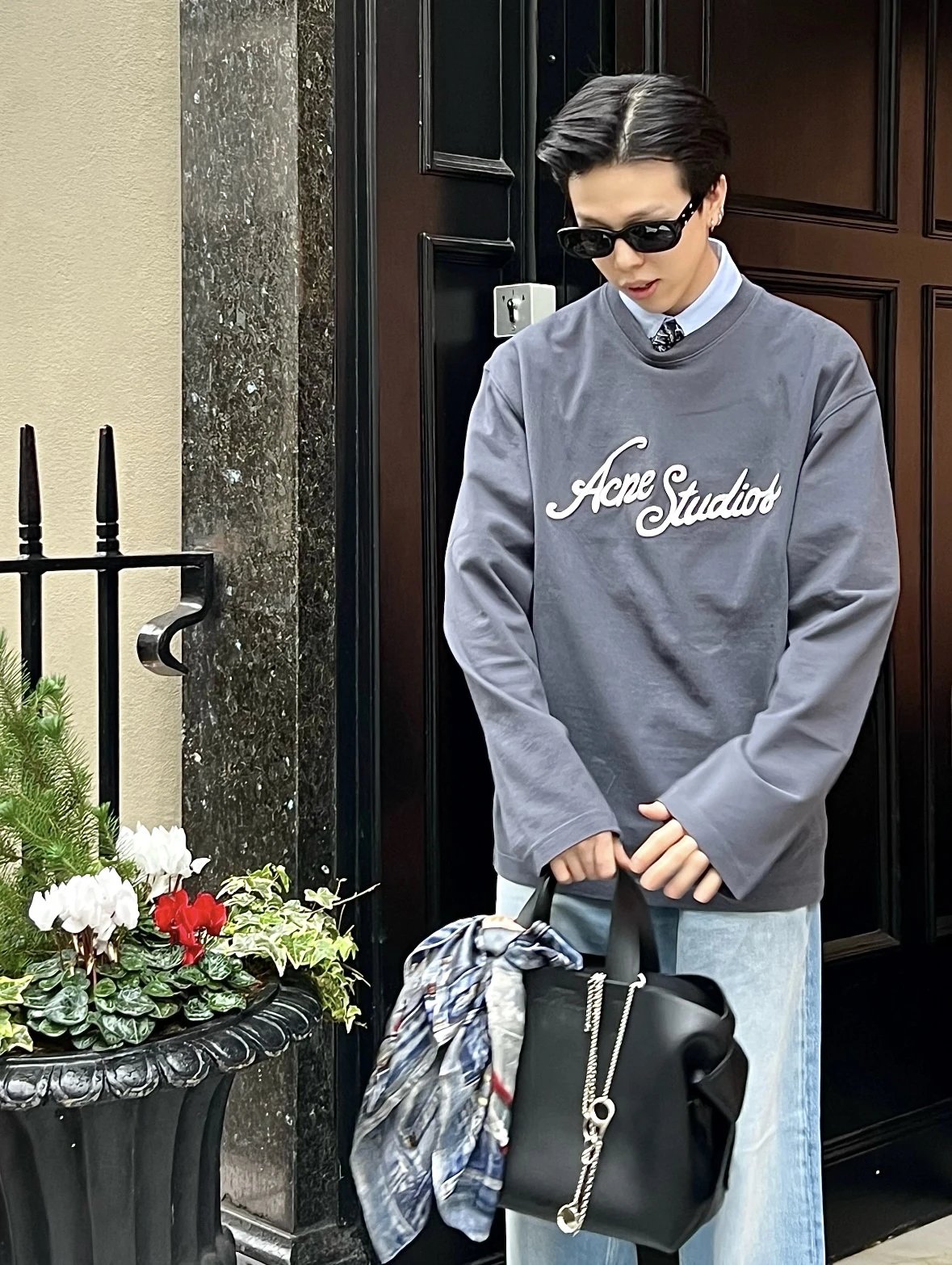 Item ID 8172 Acne _16 count combed cotton single bead ground_ embroidered logo lett