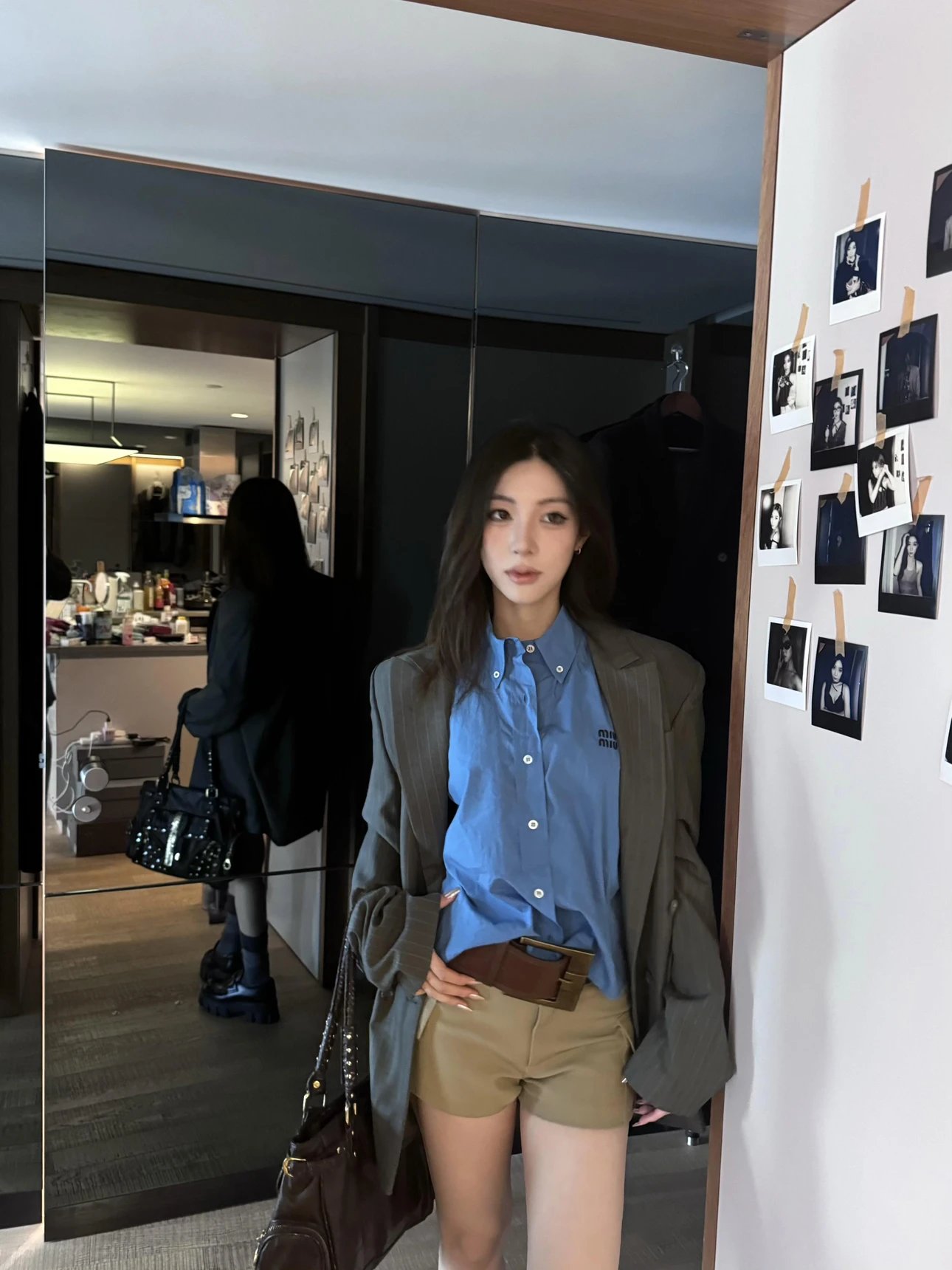 Item ID 8220 M1uM1u-Mumu-2022ss-Klein Blue Shirt - Tencel Cotton Fabric - Poplin Sh