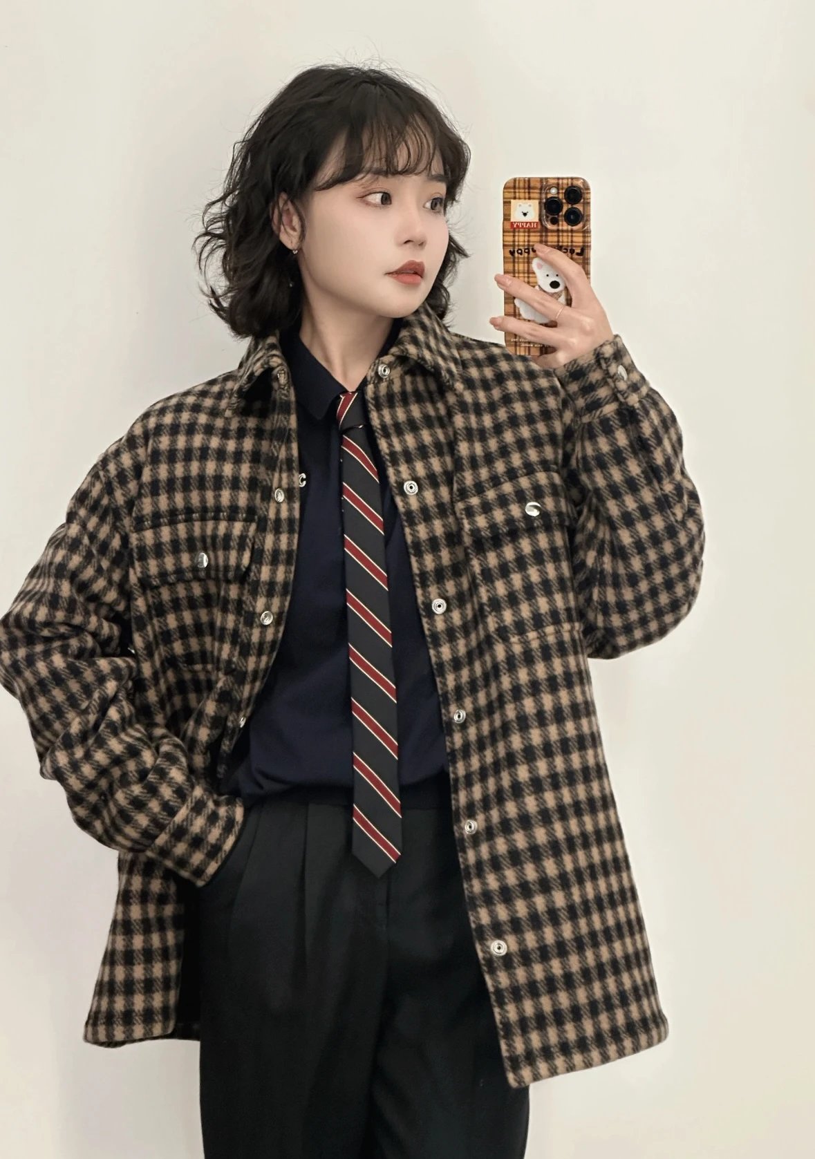 Item ID 8109 CL Celine -SS25-“90% wool blend ”“100% Plaid counterpoint ” Plaid sing
