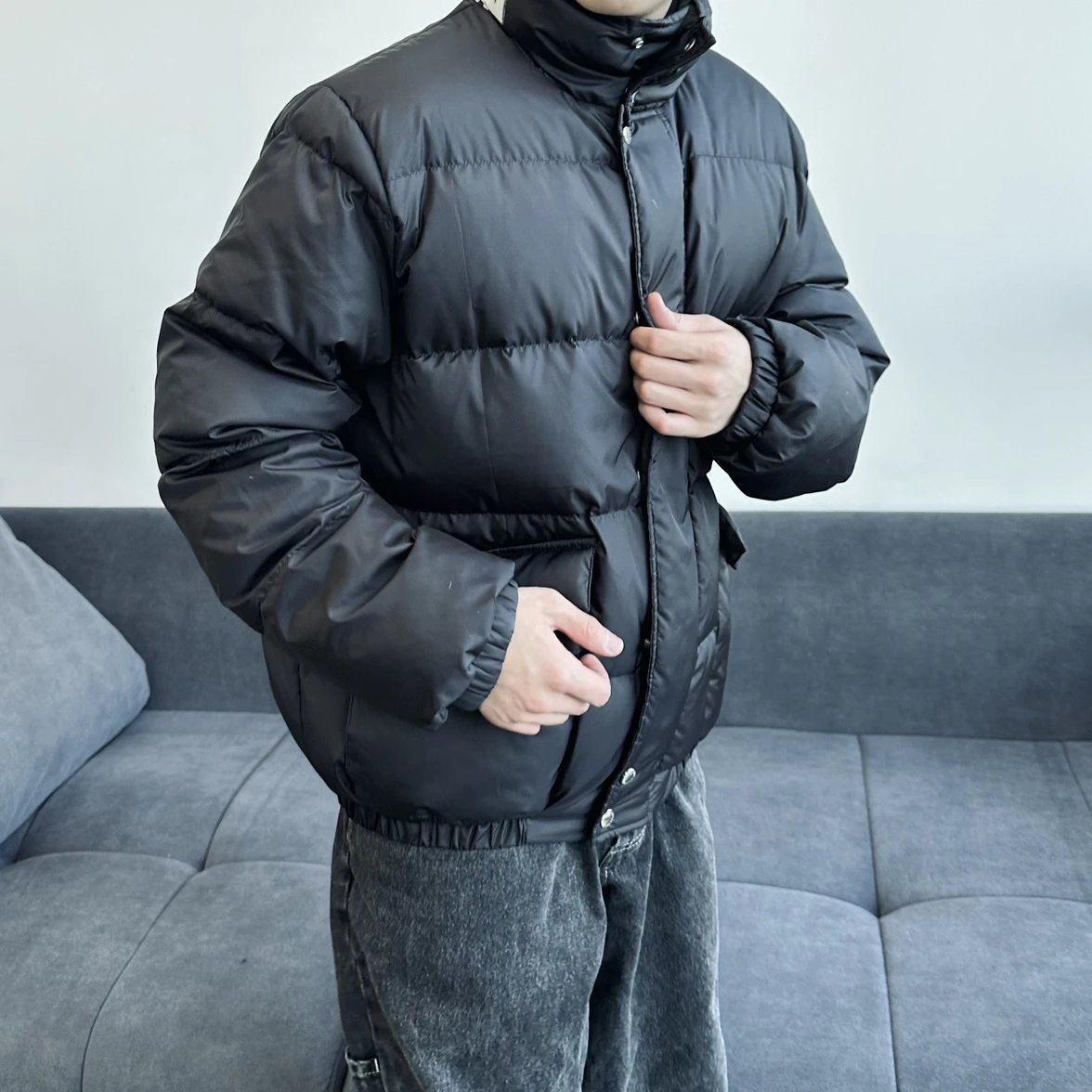 Item ID 8130 McQueen-2023FW - Stand up Down Jacket - Back Collar with Inked Letter