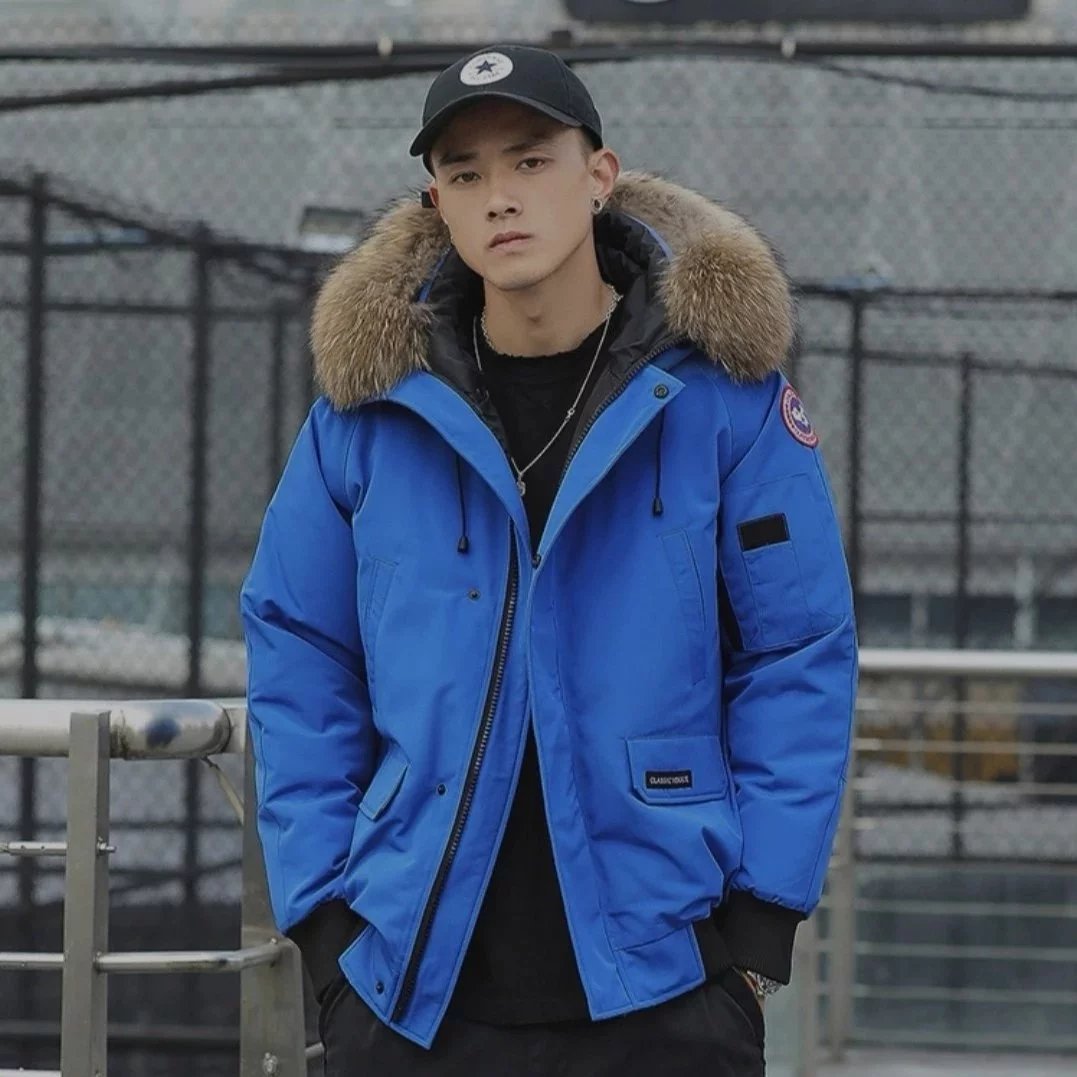 Item ID 8115 Goose brand -01 Expedition short down jacket -( Original wolf hair - F