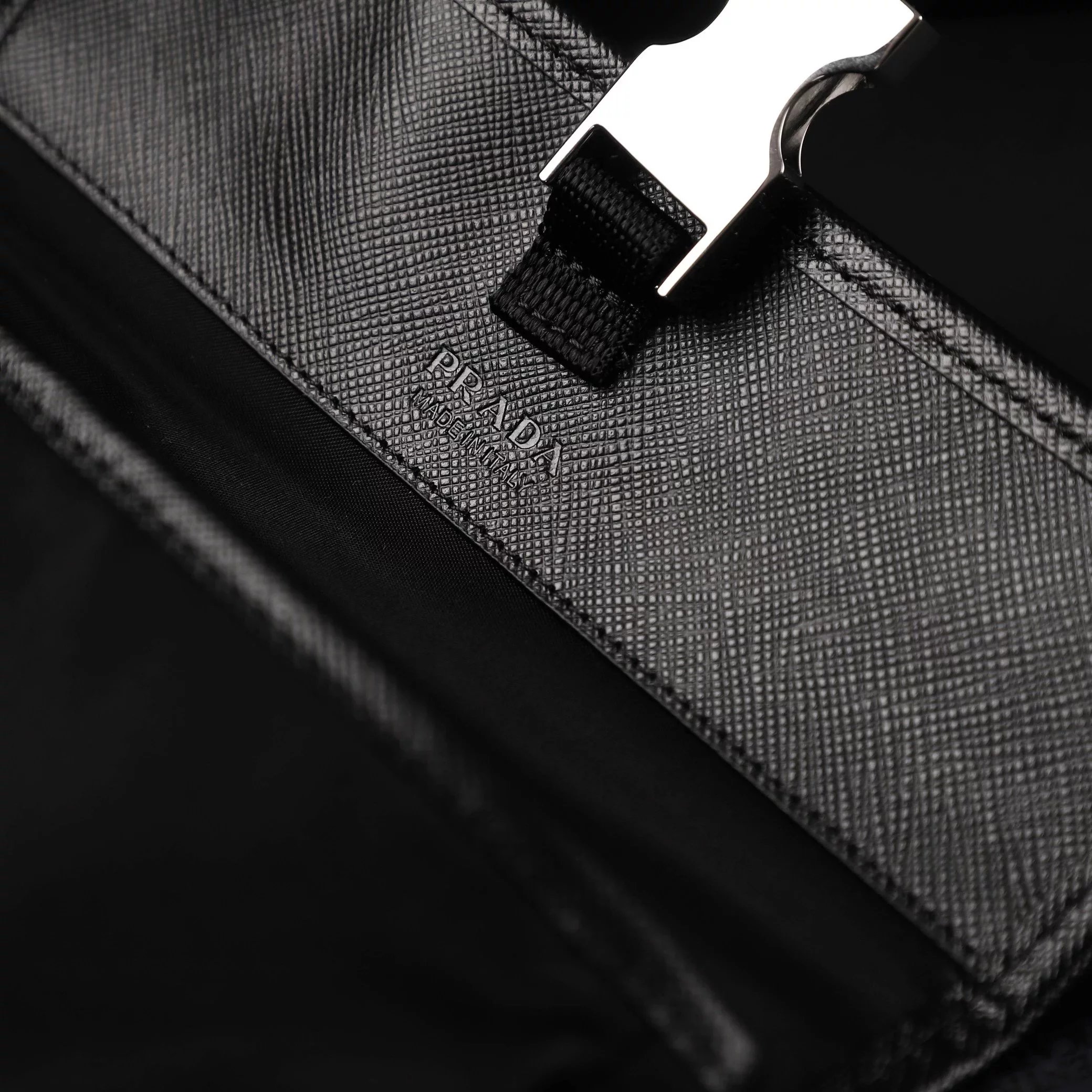 Item ID 8506 Prad Nylon Leather Phone Bag (Tested to hold 2 Max models - with card