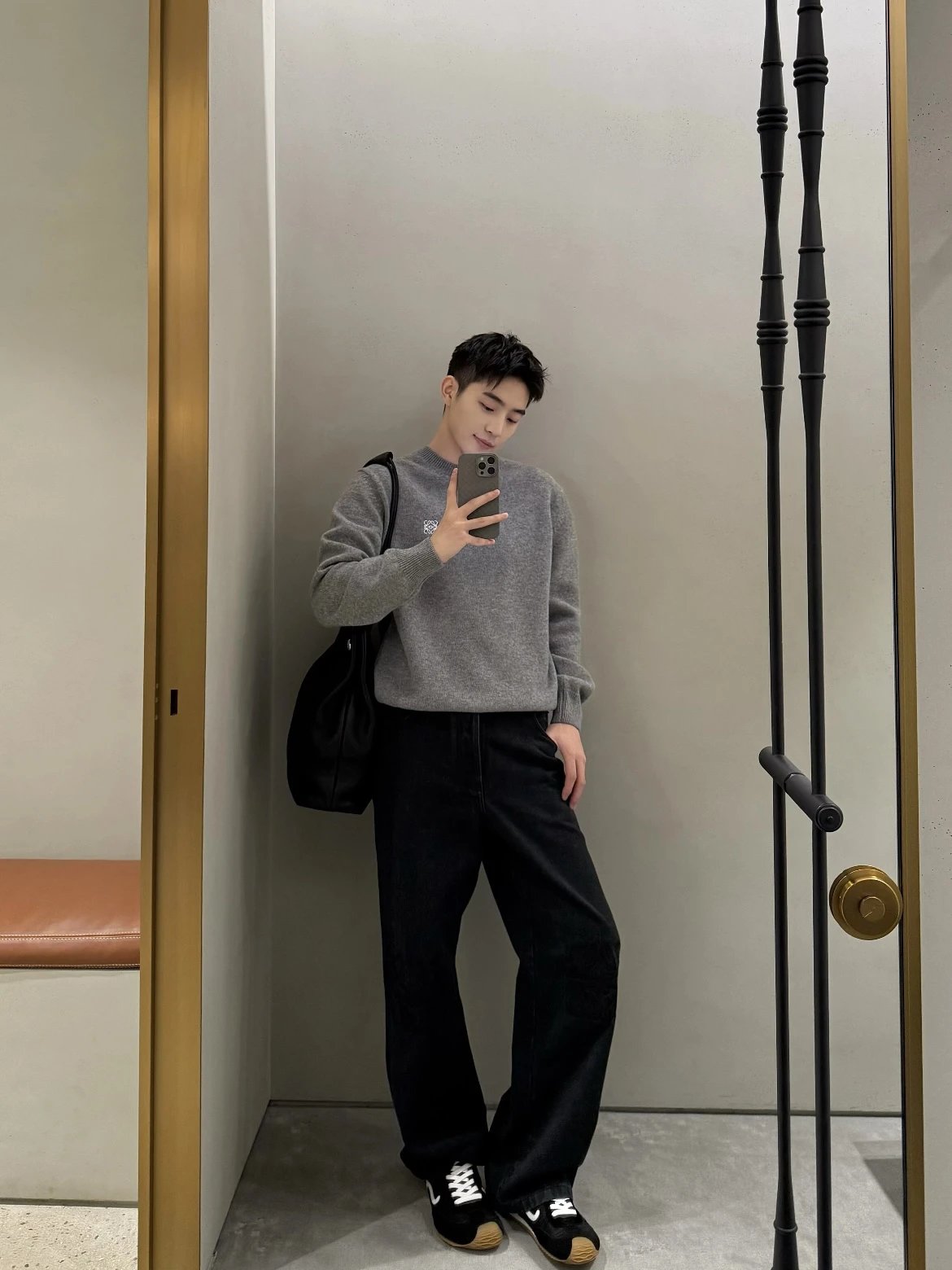 Item ID 8260 L0EWE“100% Combed sheep wool ”Logo round neck pullover long sleeve swe