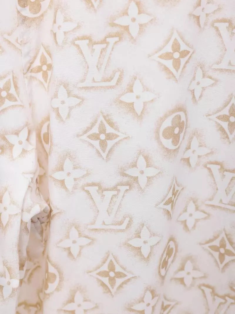 Item ID 8209 Advanced customization -2023ss all over print old flower shirt - gold