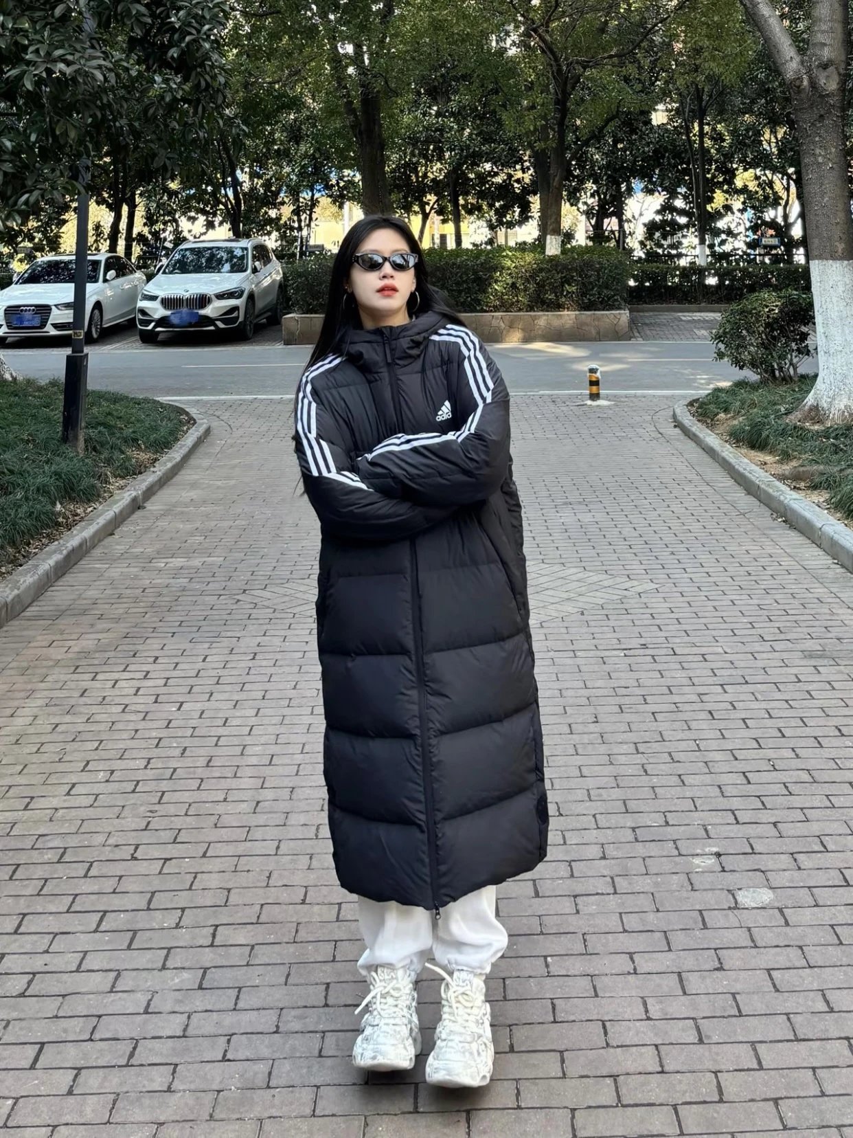 Item ID 8100 Adid@s- Adi -2022ss-3st-Long-coat down jacket -70 Down content - White