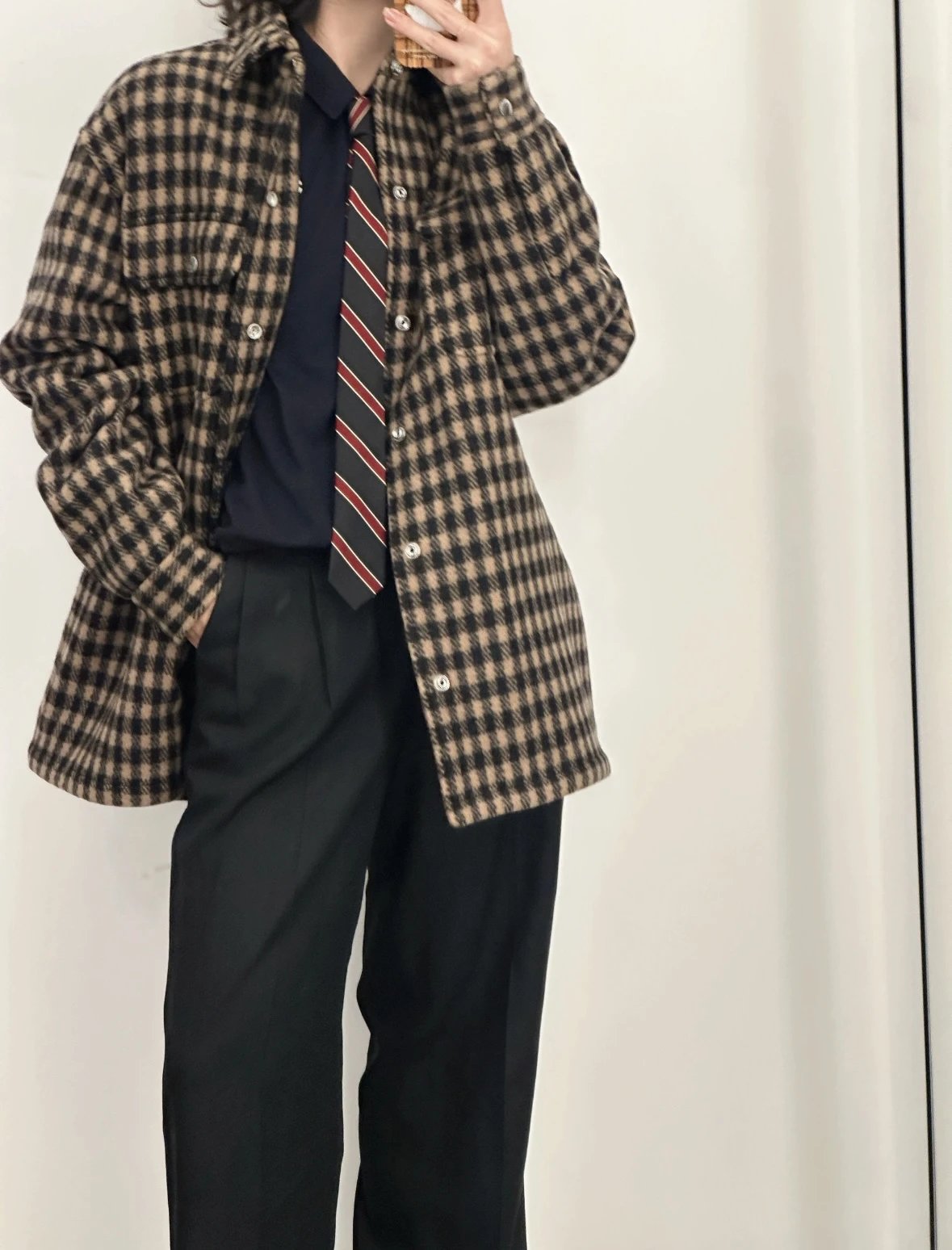 Item ID 8109 CL Celine -SS25-“90% wool blend ”“100% Plaid counterpoint ” Plaid sing