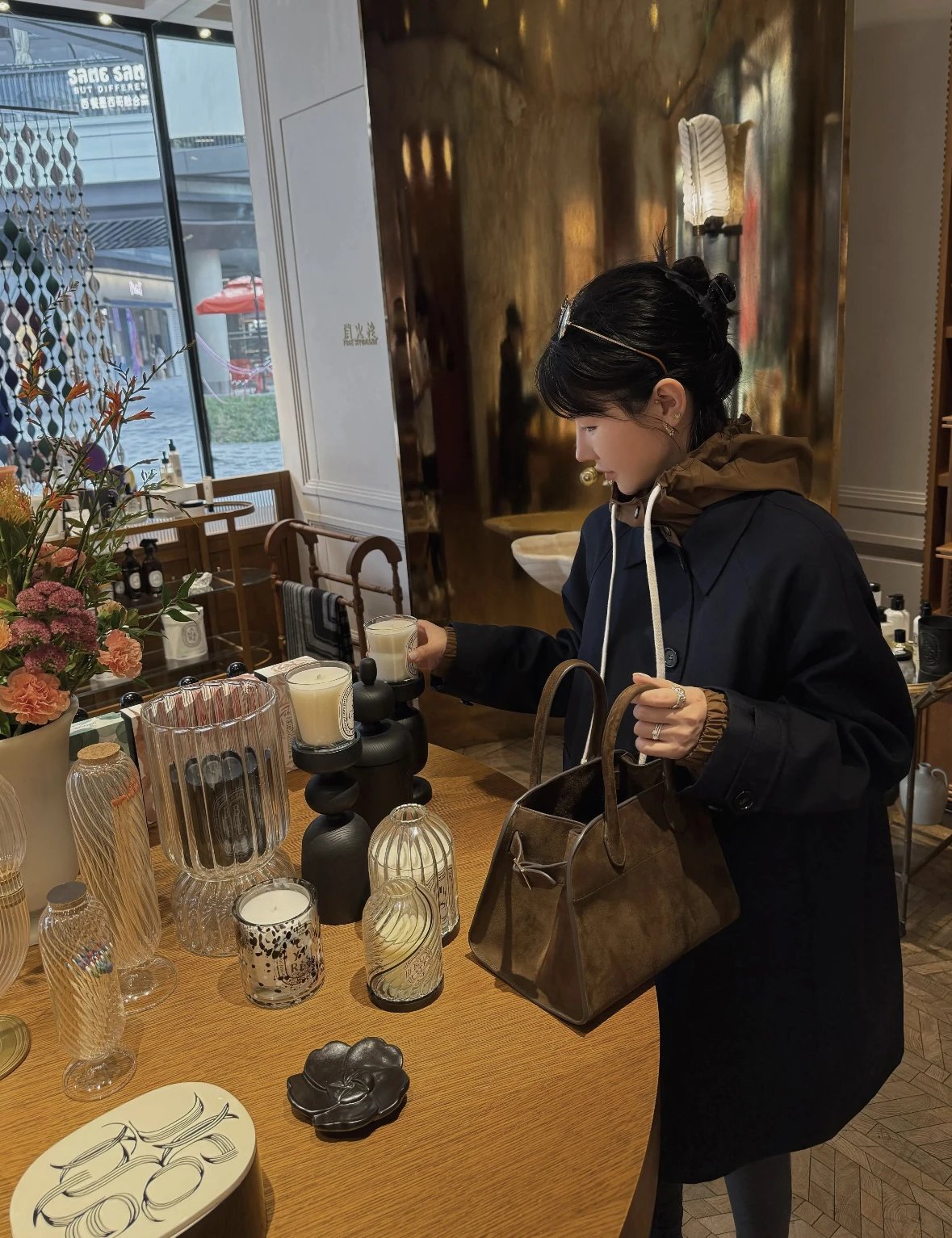 Item ID 8132 Miu Miu - Single-breasted high-tech puffer coat -“60％ mohair ➕40% wool