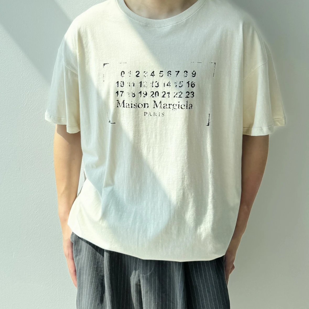 Item ID 8324 Ma1son-Margiela -2022ss-mm6- Blurred Box Calendar Printed Short Sleeve