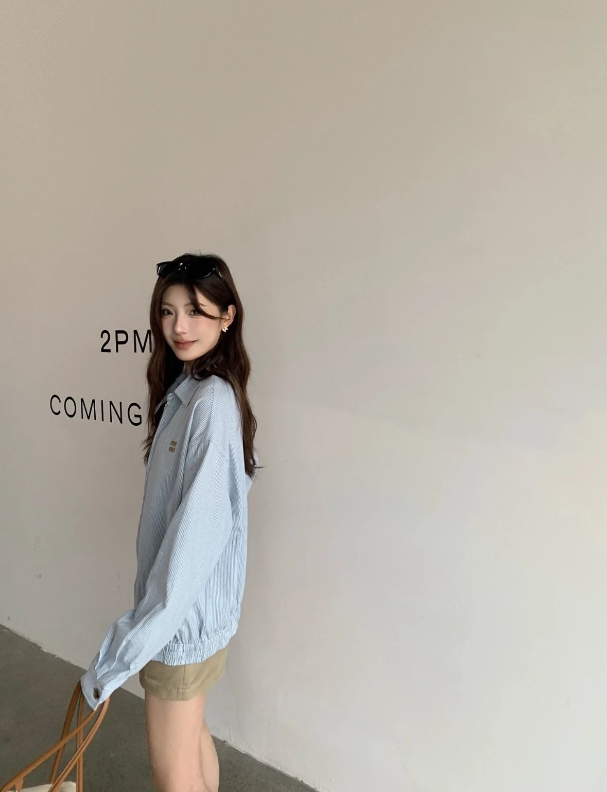 Item ID 8037 M1UM1U Miu Miu embroidered loose striped denim “ Heavy industrial wash