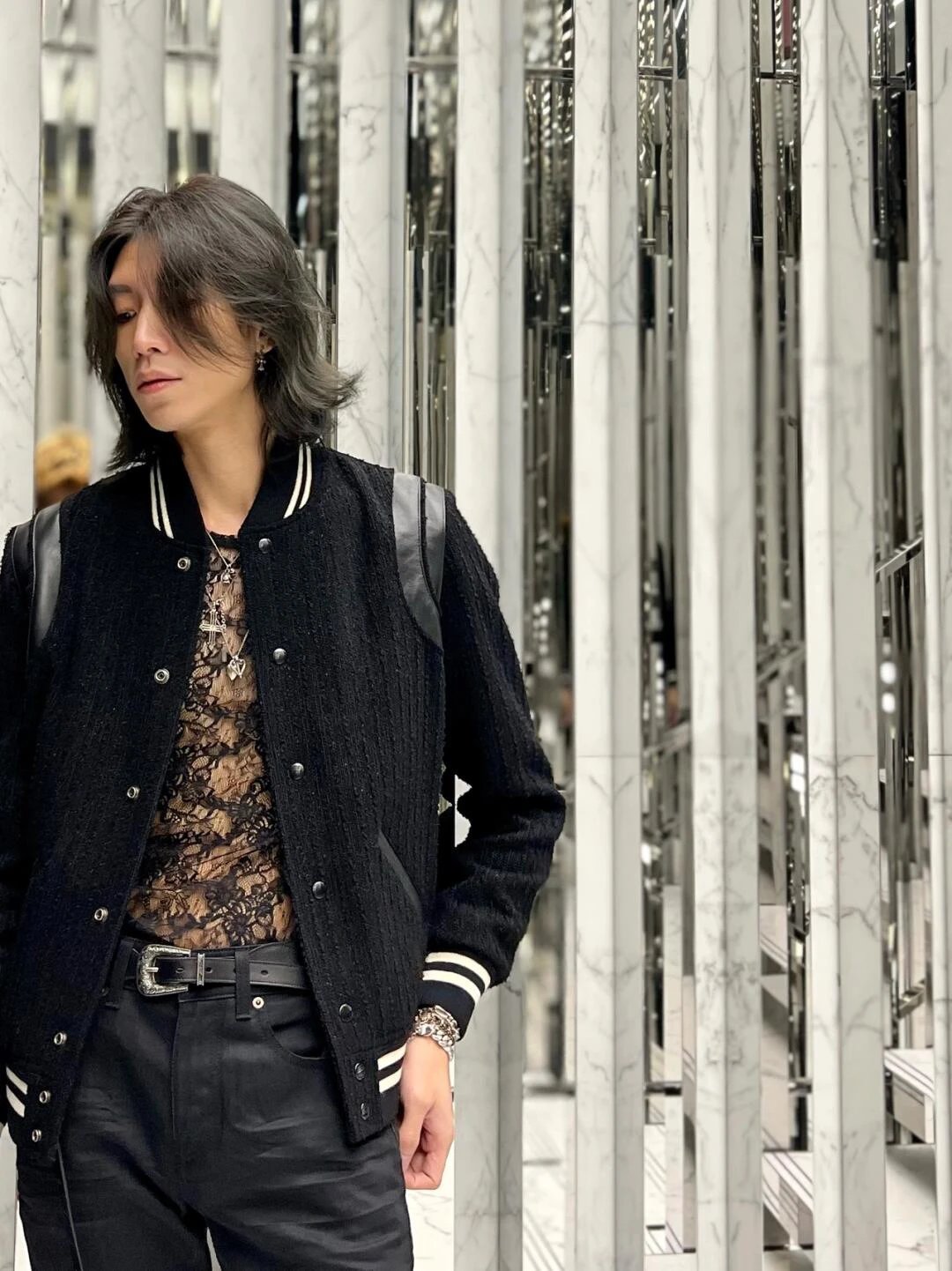 Item ID 8066 Yevs-Saint-Laurent-SLP-x-KITH- Yves Saint Laurent co-branded wool twee