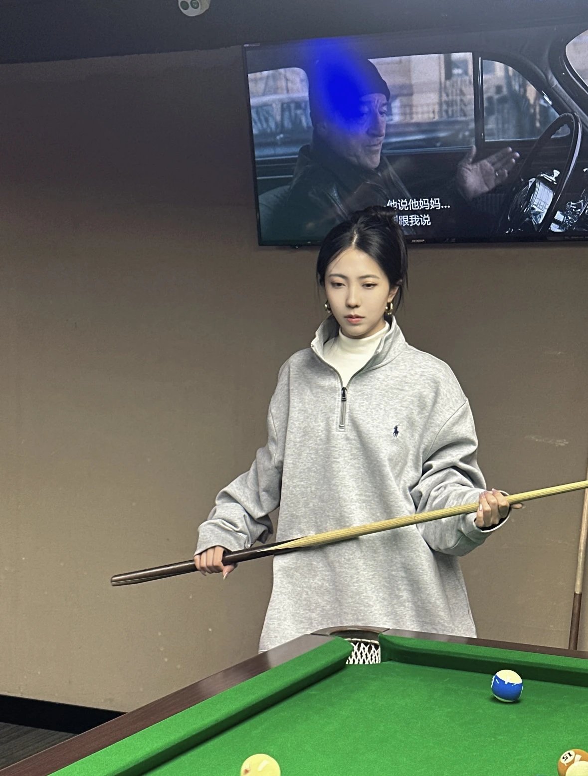 Item ID 8085 Love Pony logo embroidery “ Haute combed cotton ” men's half zip long