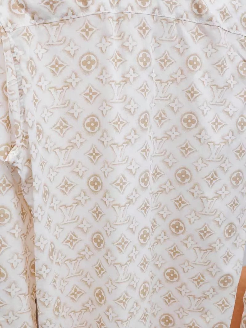 Item ID 8209 Advanced customization -2023ss all over print old flower shirt - gold