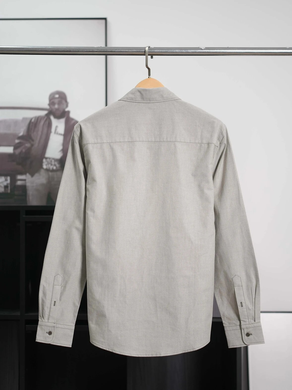 Item ID 8210 AMI Love Embroidered Cotton Solid Color Long Sleeve Shirt for Men and