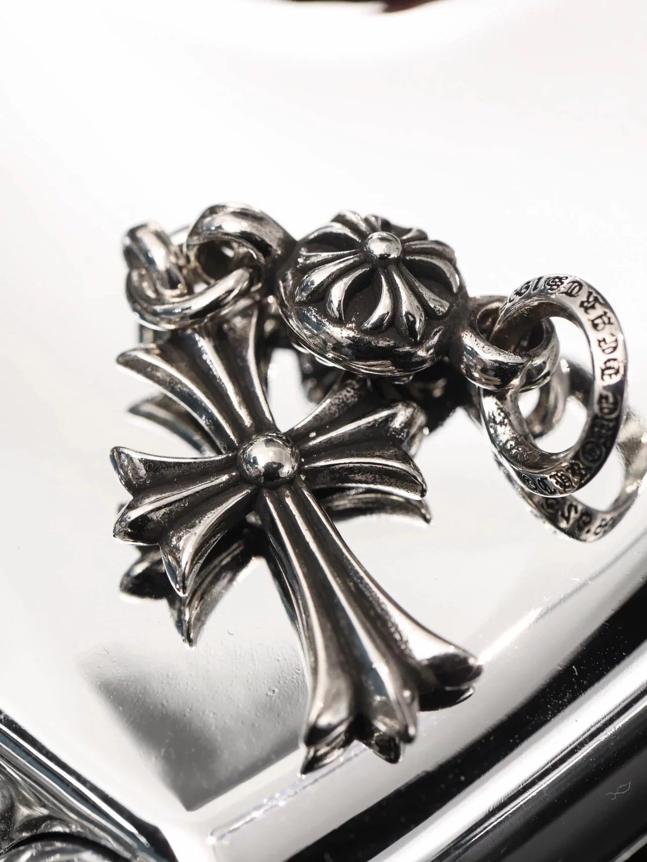 Item ID 8374 Chrome-Hearts- Crow heart - Classic - opal bracelet - Sterling Silver