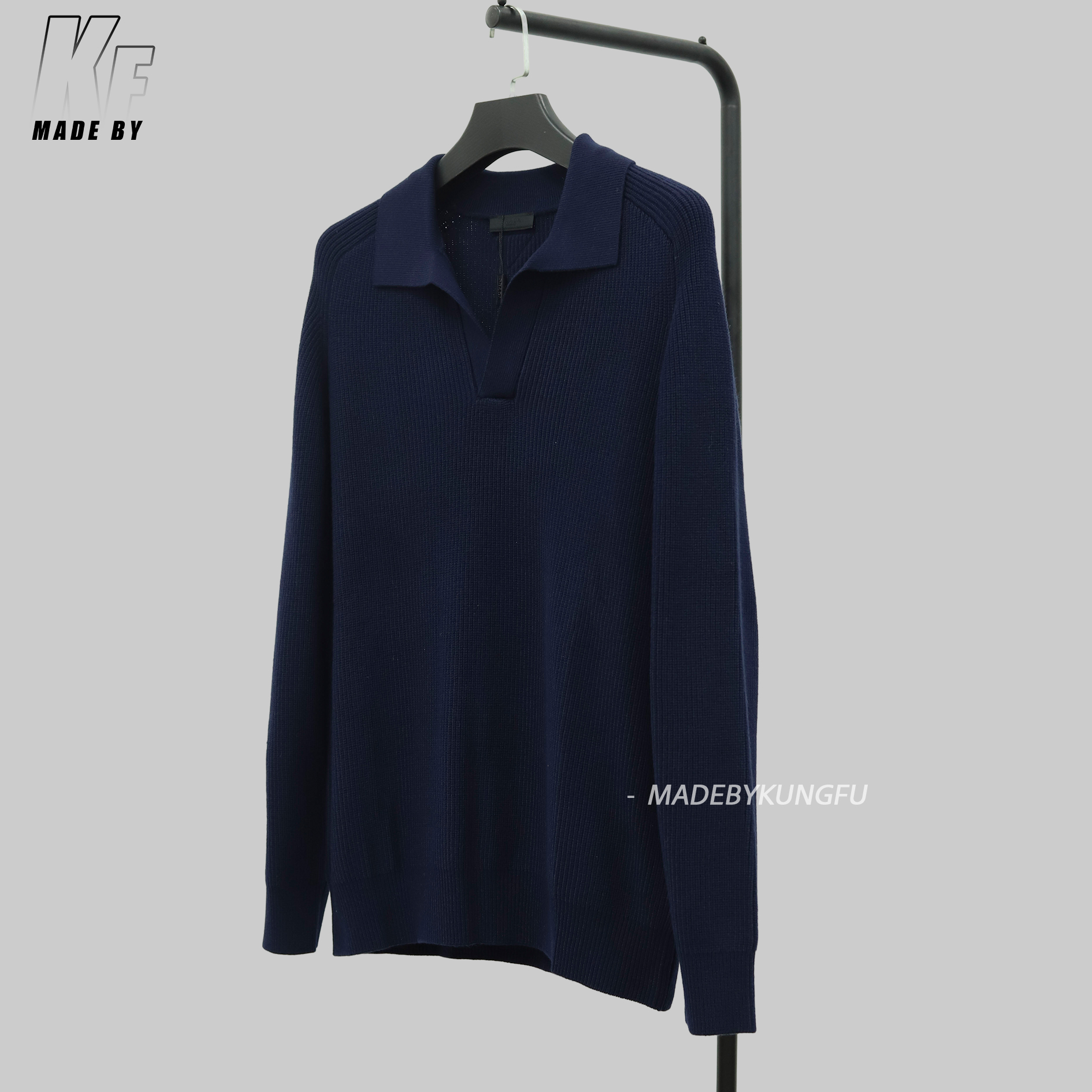 PRADA polo毛衫 藏青色