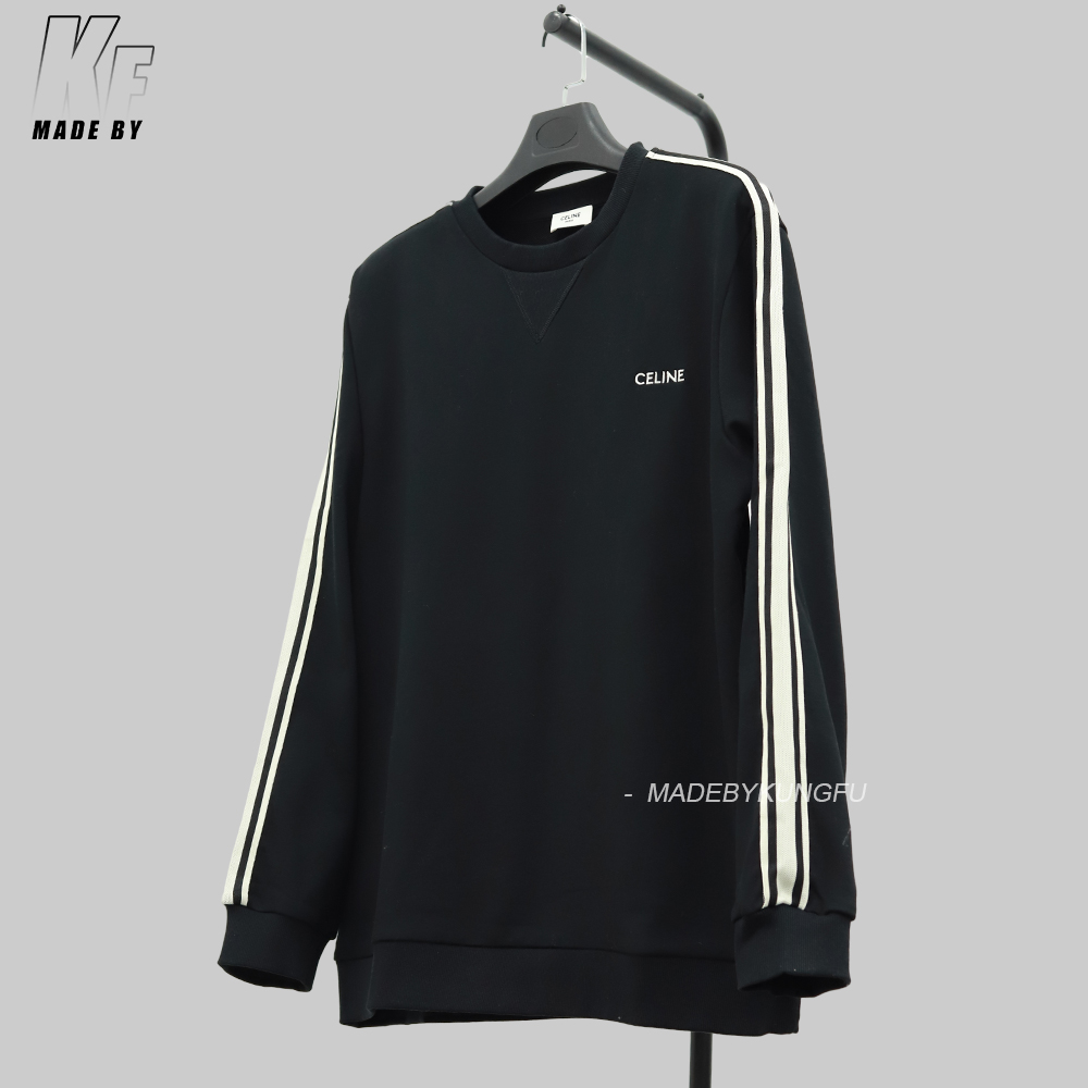 CE sleeve woven sweater