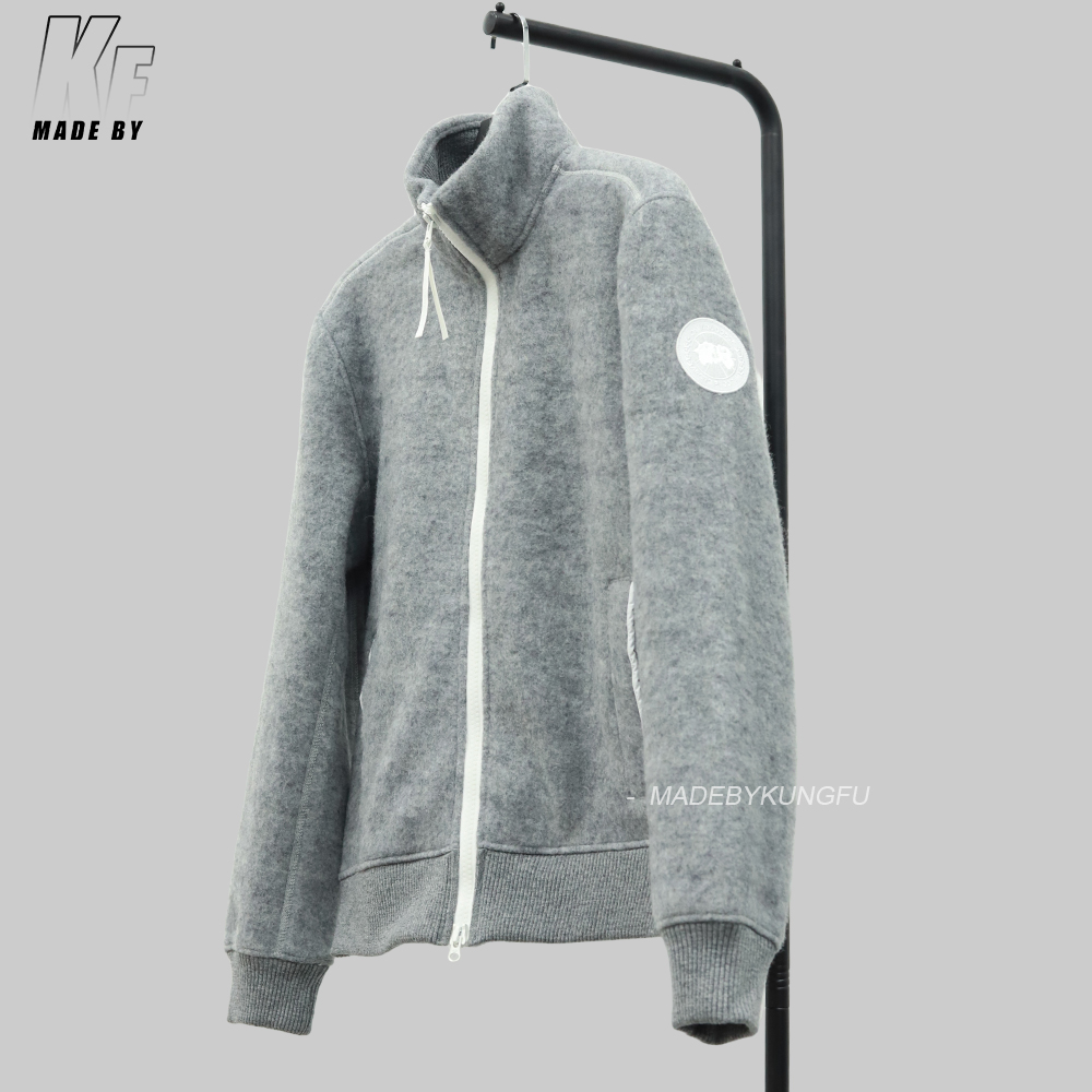 CG stand collar fleece wool jacket