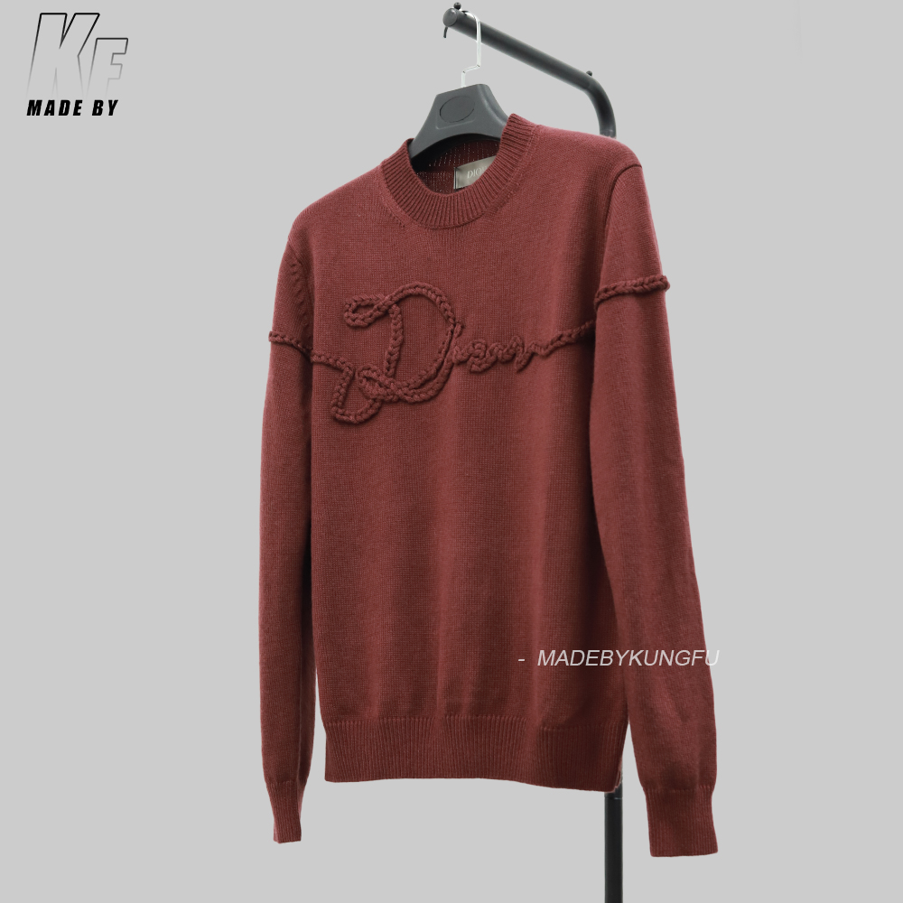 D1or wool rope knit sweater