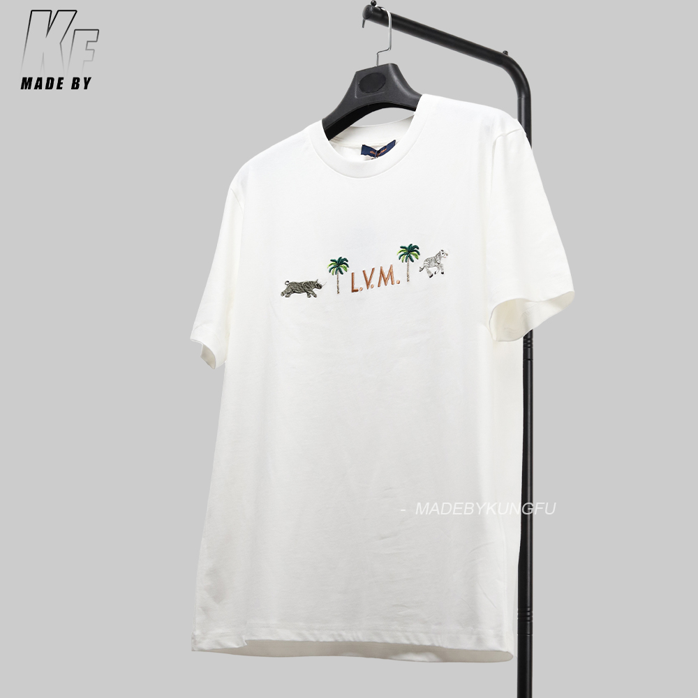 1V Coconut tree embroidery tee
