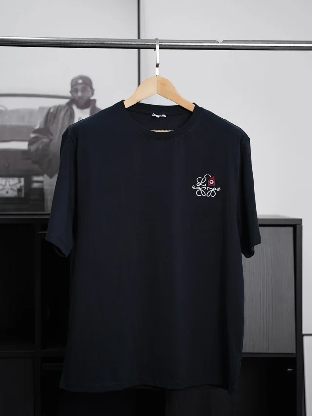 Item ID 9021 Loe×Wain Joint Solid Color Round Neck Short Sleeve T-shirt