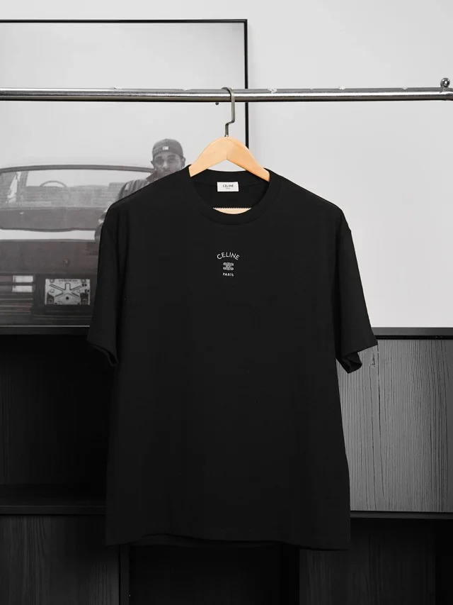 Item ID 9038 CE Embroidery Density 99 Restoration Logo Embroidery Round Neck Hoodie Loose Short Sleeve T-shirt for Men and Women