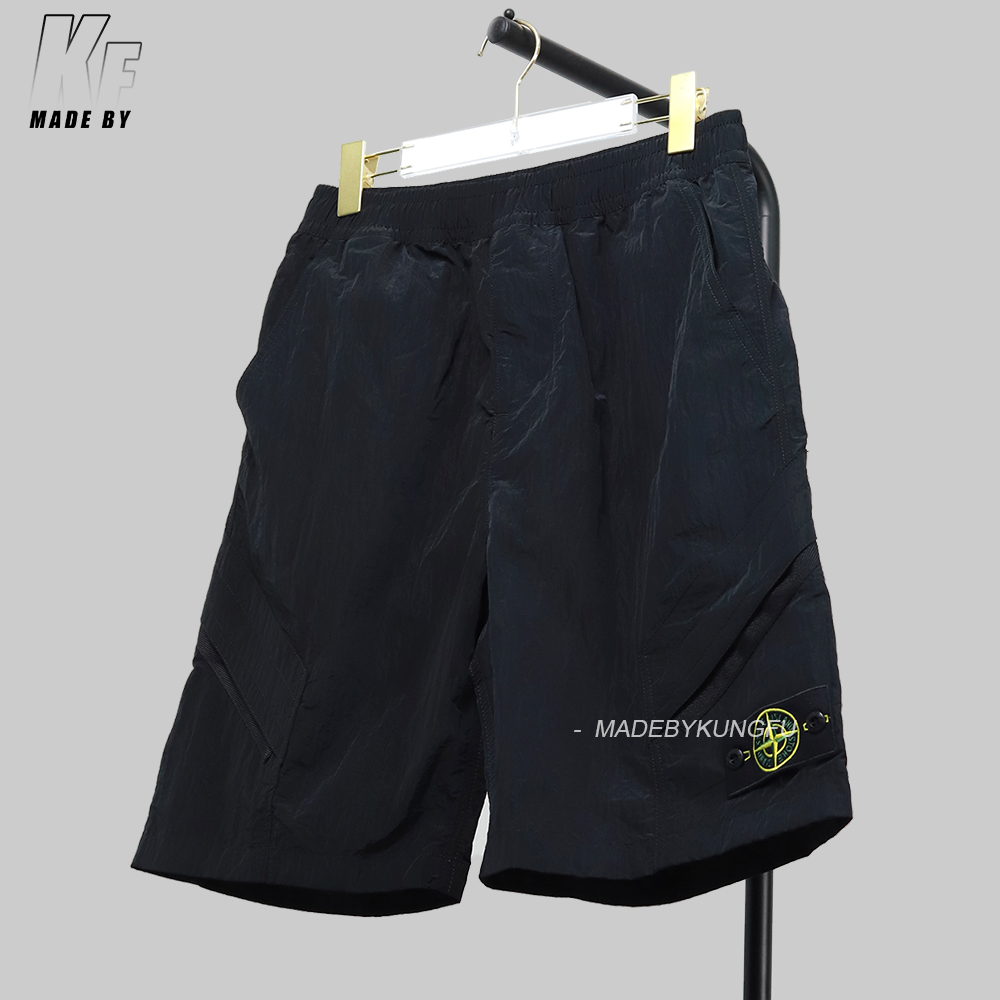 SI metal nylon pleated shorts
