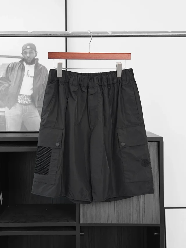 Item ID 9049 Cargo Shorts 50D nylon mesh 20D fine spun main fabric solid color pocket five pack quick drying shorts