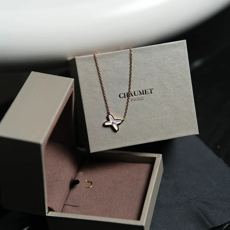 Item ID 9055 Chaumet Beauty - Natural Fritillaria in Paris ➕ Electroplated K Gold LienIs Lifetime Series Necklace for Women, Adjustable