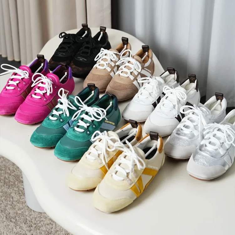Item ID 9066 1V Seven color optional Sneakerina imported lambskin German training shoes, round toe lace up ballet style thin soled shoes, low cut casual shoes