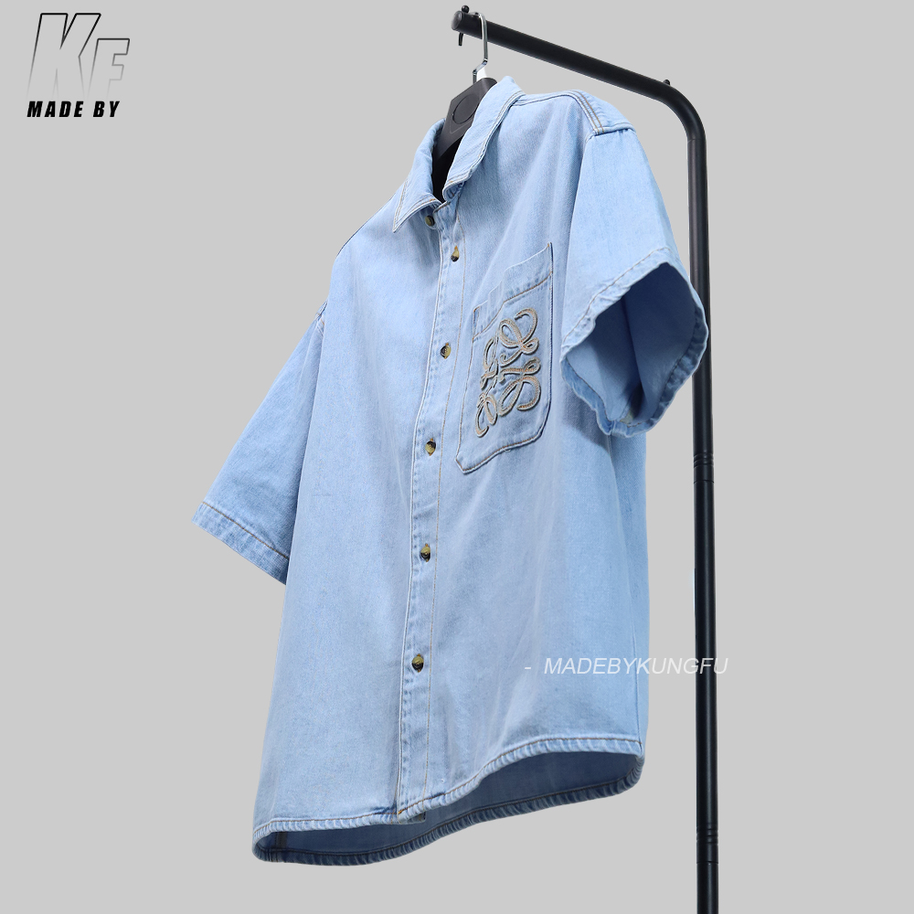 LOE patch embroidered denim shirt
