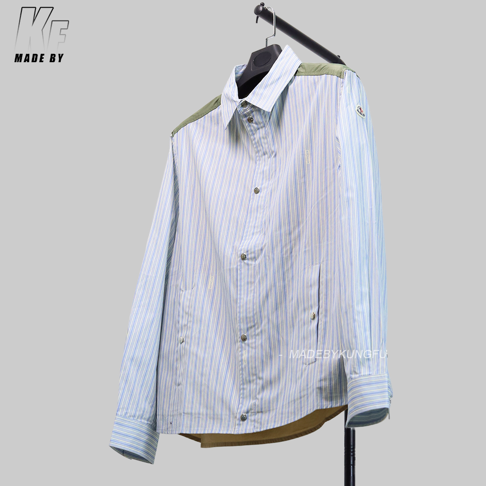 MON striped patchwork shirt