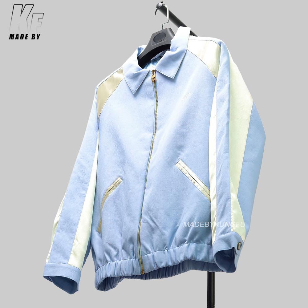 1V 50% mulberry silk blended Monogram jacket 