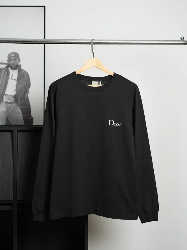 Item ID 9115 CD single-layer 60 count double strand plain weave thin cotton ribbed round neck long sleeved T-shirt