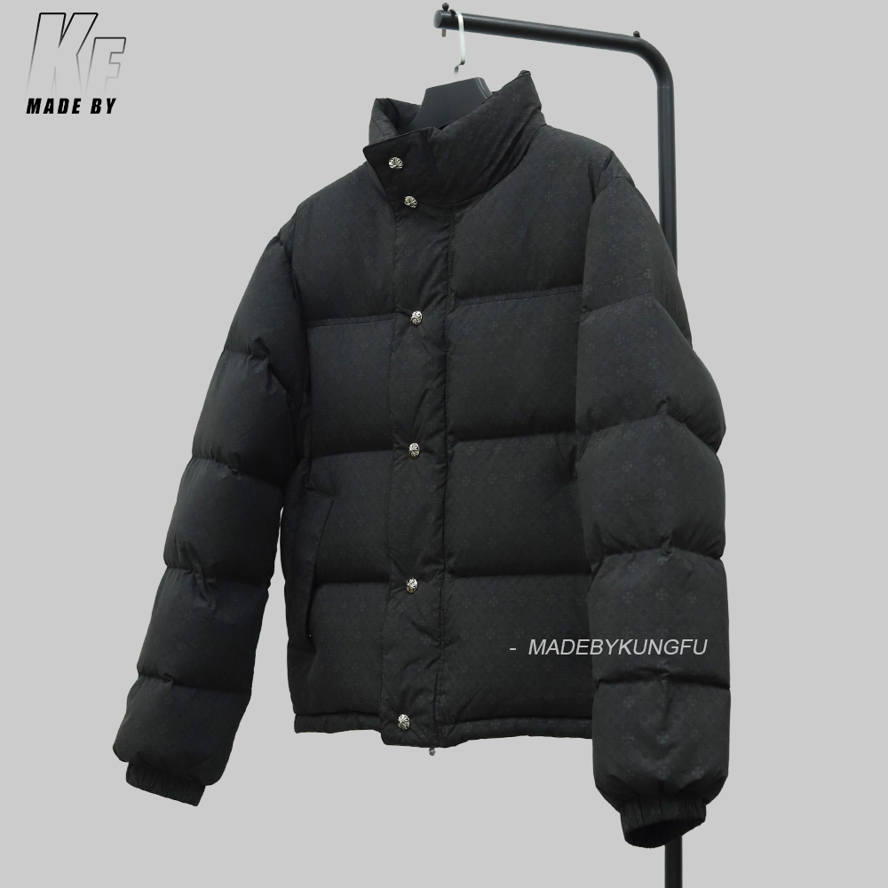 克罗心面包羽绒服 暗纹黑