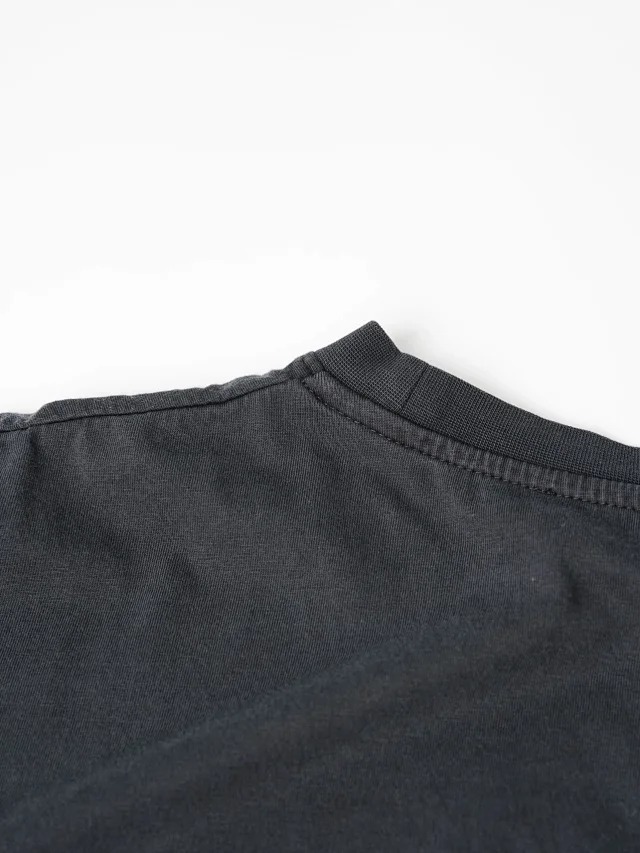 Item ID 9032 Acne 1996 flocking logo printed round neck loose short sleeved T-shirt in blackbeige