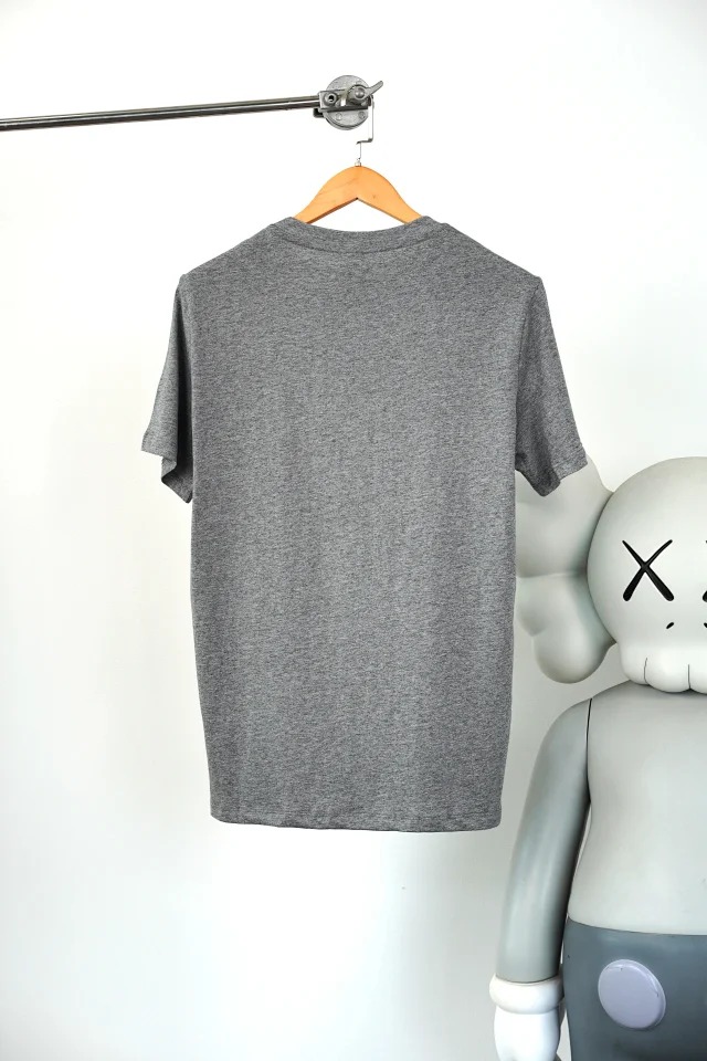 Item ID 9039 Mon basic black and white gray short sleeved custom logo solid color round neck short sleeved 