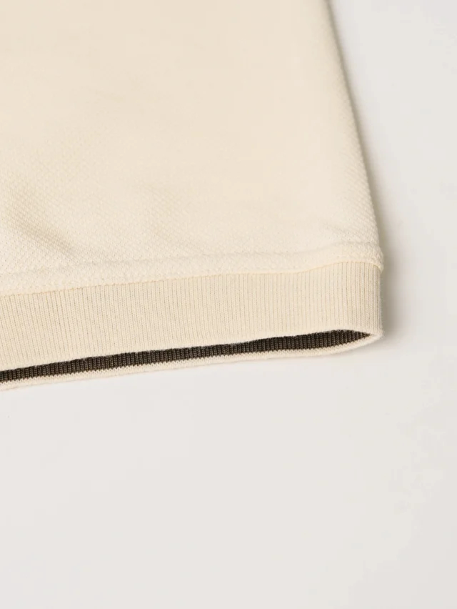Item ID 9065 SI Customized Vermilion Cloth FLOOFIT Old Money Style LOGO Button Short Sleeve Polo Shirt