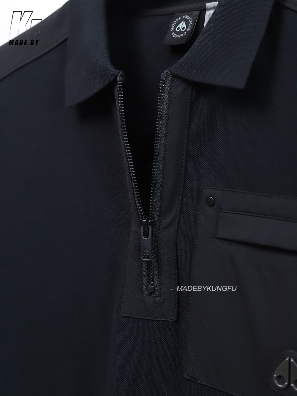 MOOSE KNUCKLE zip polo