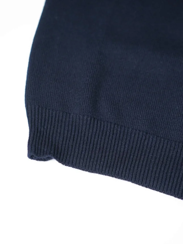 Item ID 9072 PRA round neck contrasting short sleeved cashmere sweater with slim fit and large card size Unisex