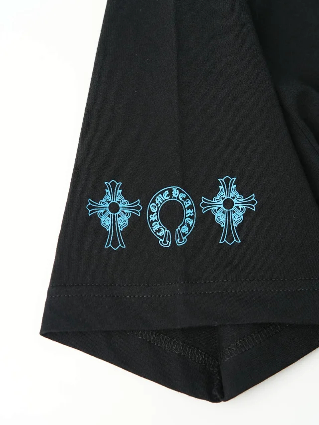 Item ID 9077 CH Multiple Printing Techniques Exclusive Printing Set 200g Lightweight and Breathable Cross Horseshoe T-shirt Unisex