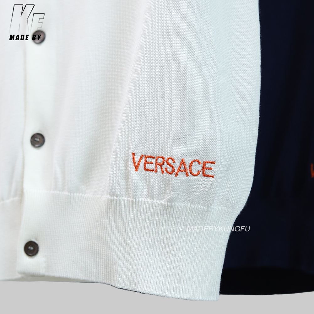VERSACE knit Button UP Polo