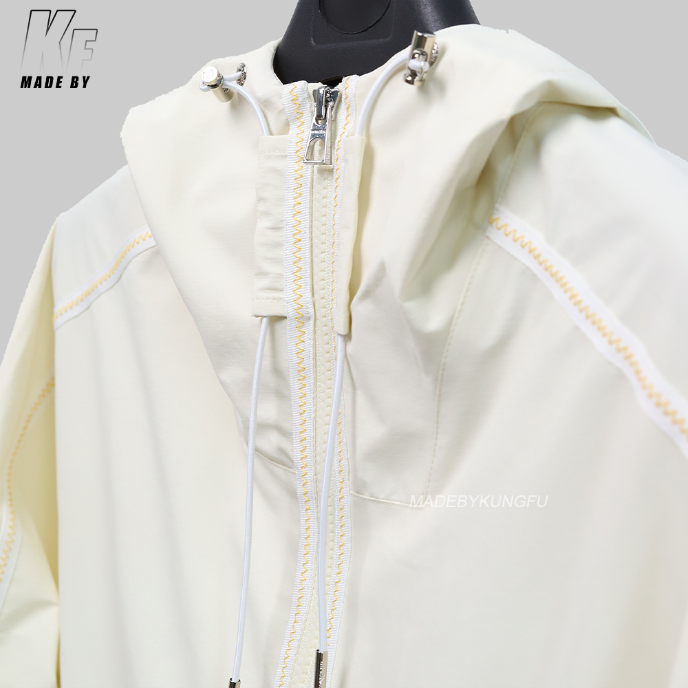 MON Orange stitched windbreaker - tear resistant tech
