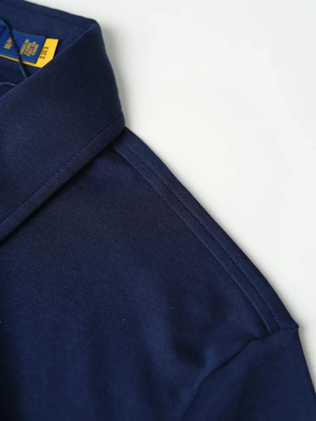 Item ID 9082 RL SS26 Pony Logo Button Long Velvet Elastic Fiber Original Embroidery Front Sleeve Polo Shirt